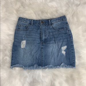 Denim jean skirt